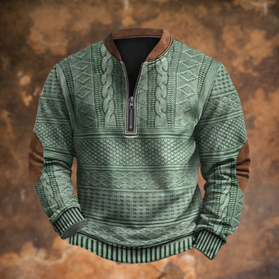 Sebastian | Strickpullover mit Reißverschlussdetail