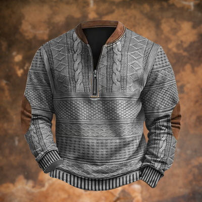 Sebastian | Strickpullover mit Reißverschlussdetail