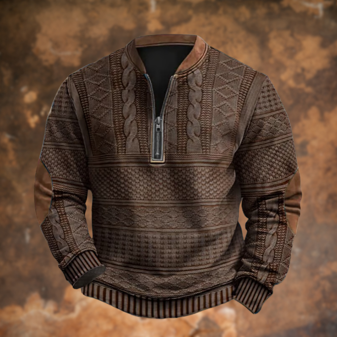 Sebastian | Strickpullover mit Reißverschlussdetail
