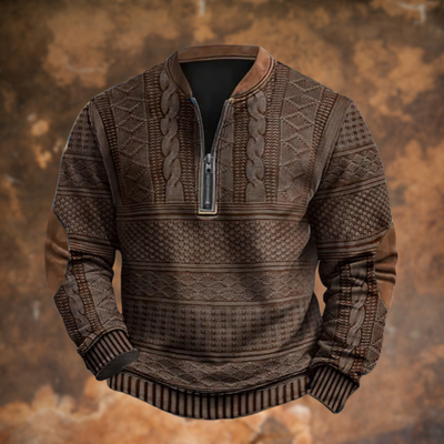 Sebastian | Strickpullover mit Reißverschlussdetail