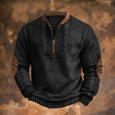 Sebastian | Strickpullover mit Reißverschlussdetail