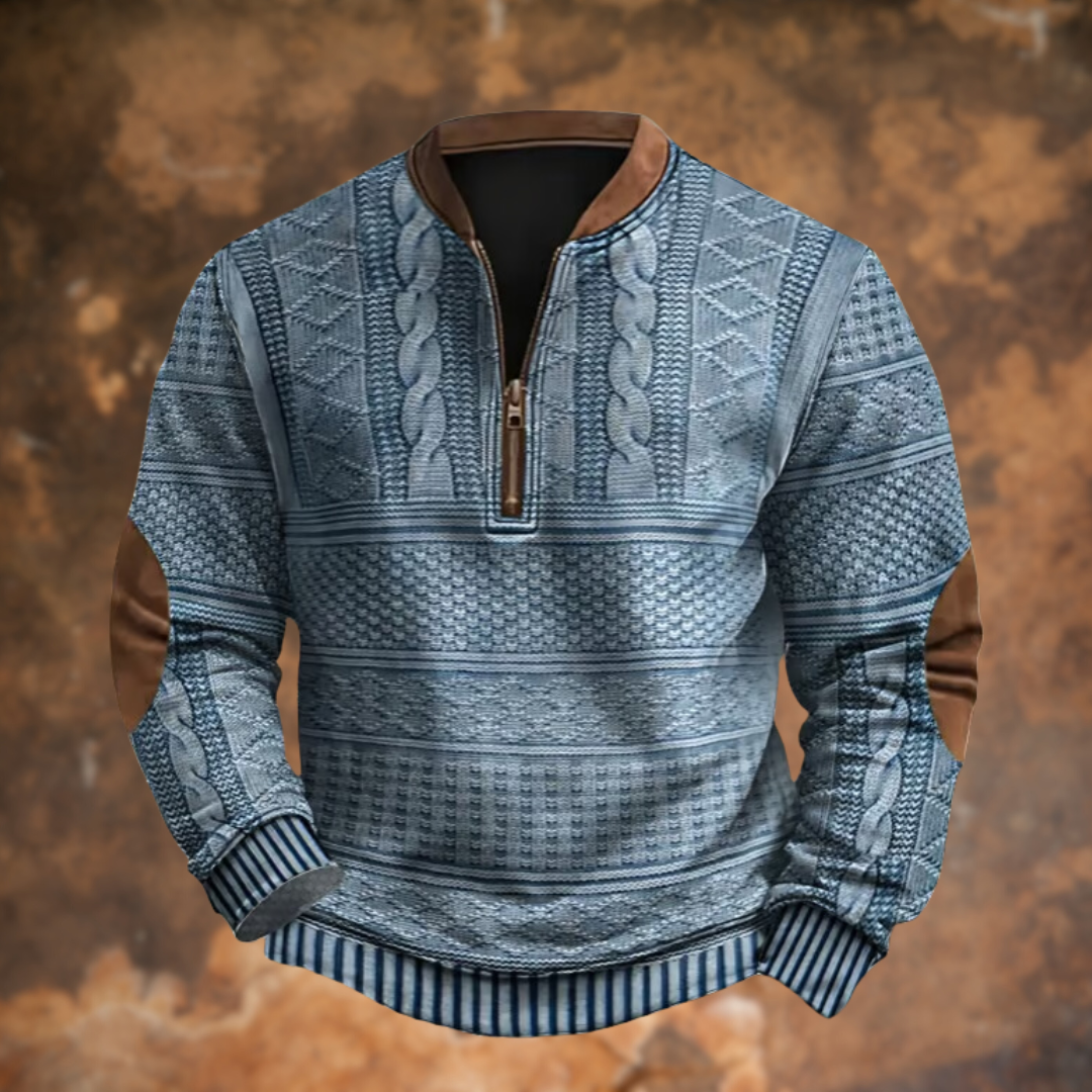 Sebastian | Strickpullover mit Reißverschlussdetail