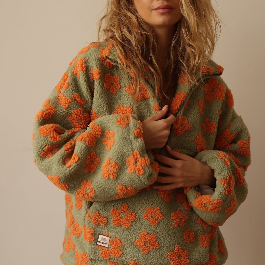 Lieselotte | Blumenstrickjacke