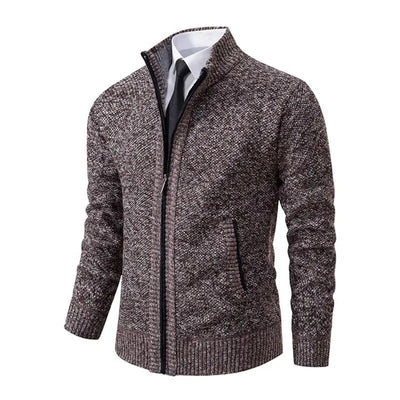 Leon | Strickpullover mit Reißverschluss und Taillierung