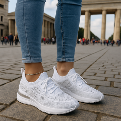 Gabriele |  Stützende Sneakers mit funkelnden Strasssteinen