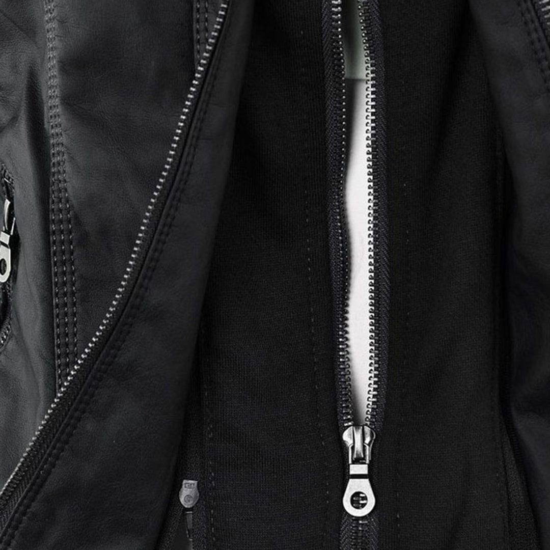Hannah | Modische Lederjacke mit Kapuze