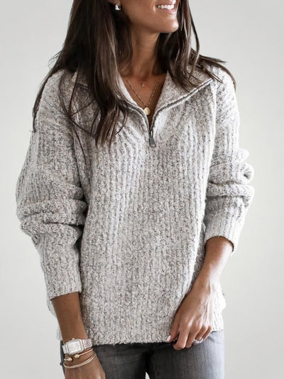 Adelina | Eleganter Reißverschlusspullover für Komfort