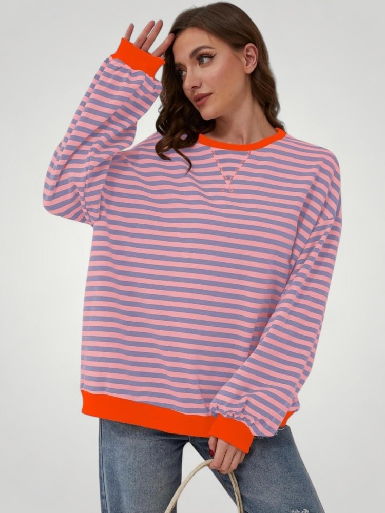 Ilsa | Gestreifter Oversized Pullover für Komfort