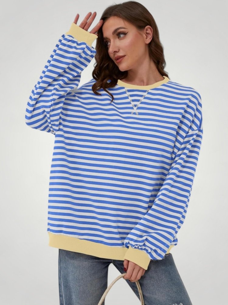 Ilsa | Gestreifter Oversized Pullover für Komfort