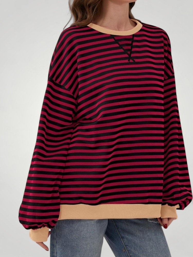 Ilsa | Gestreifter Oversized Pullover für Komfort