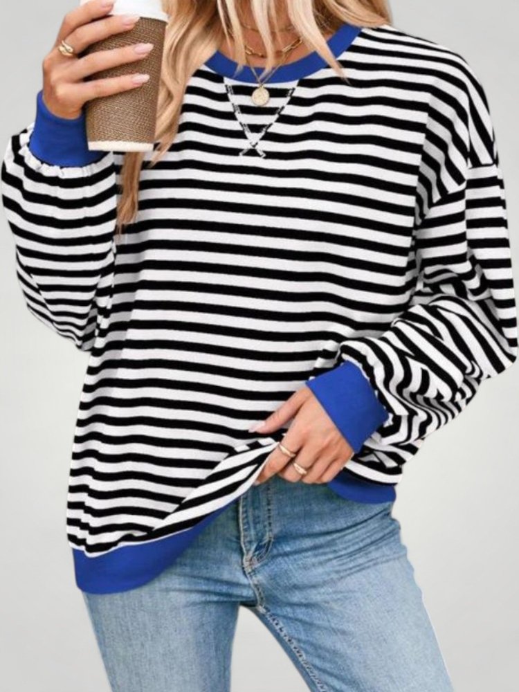 Ilsa | Gestreifter Oversized Pullover für Komfort