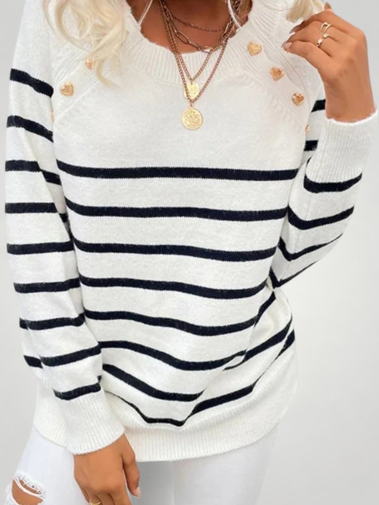Karoline | Gestreifter Pullover für Eleganz und Komfort