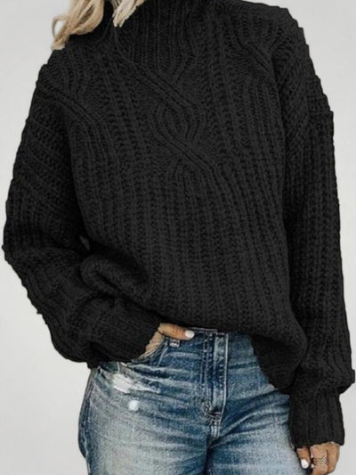 Ursel | Hochkragen Strickpullover für Eleganz