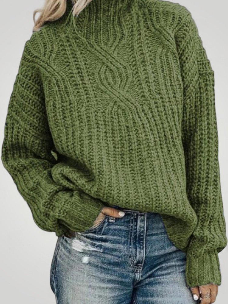 Ursel | Hochkragen Strickpullover für Eleganz