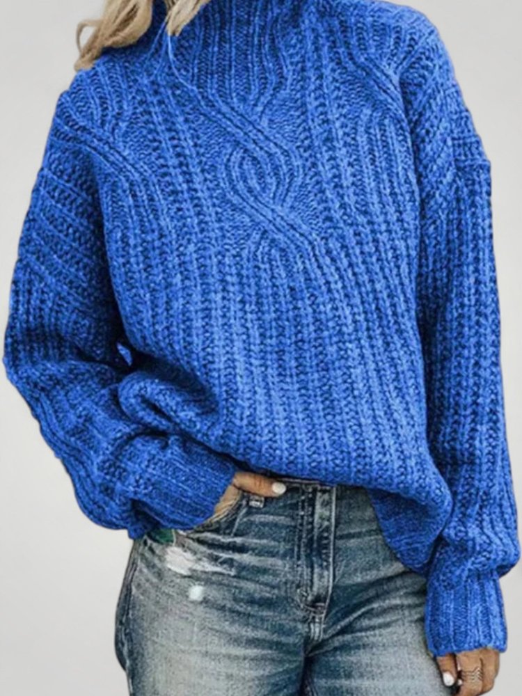 Ursel | Hochkragen Strickpullover für Eleganz