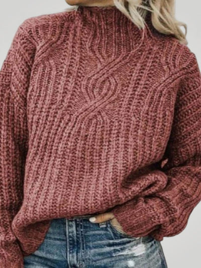 Ursel | Hochkragen Strickpullover für Eleganz