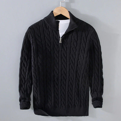 Adam | Eleganter Pullover mit halbem Reißverschluss