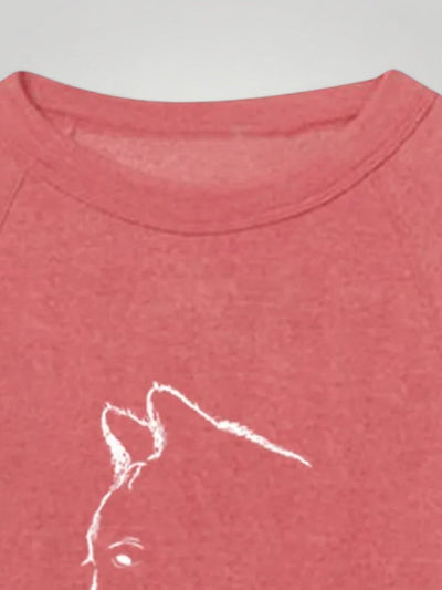 Dörte | Bequemer Pullover mit Charmantem Katzendruck