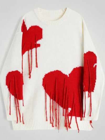 Fenja | Bunter Pullover mit Herzmotiv für Frauen