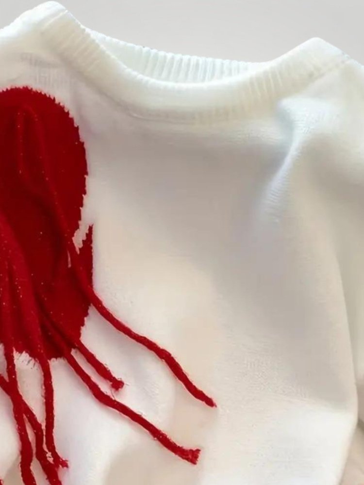 Fenja | Bunter Pullover mit Herzmotiv für Frauen