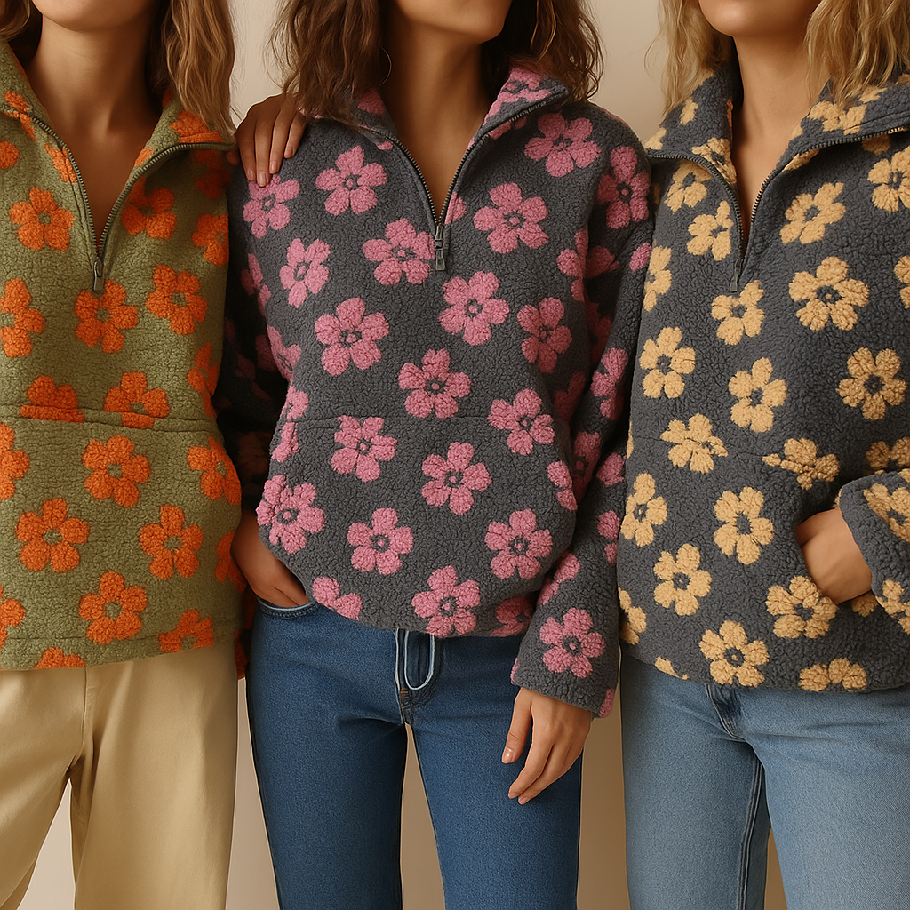Lieselotte | Blumenstrickjacke