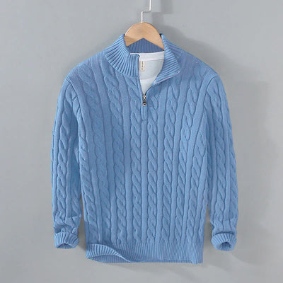 Adam | Eleganter Pullover mit halbem Reißverschluss