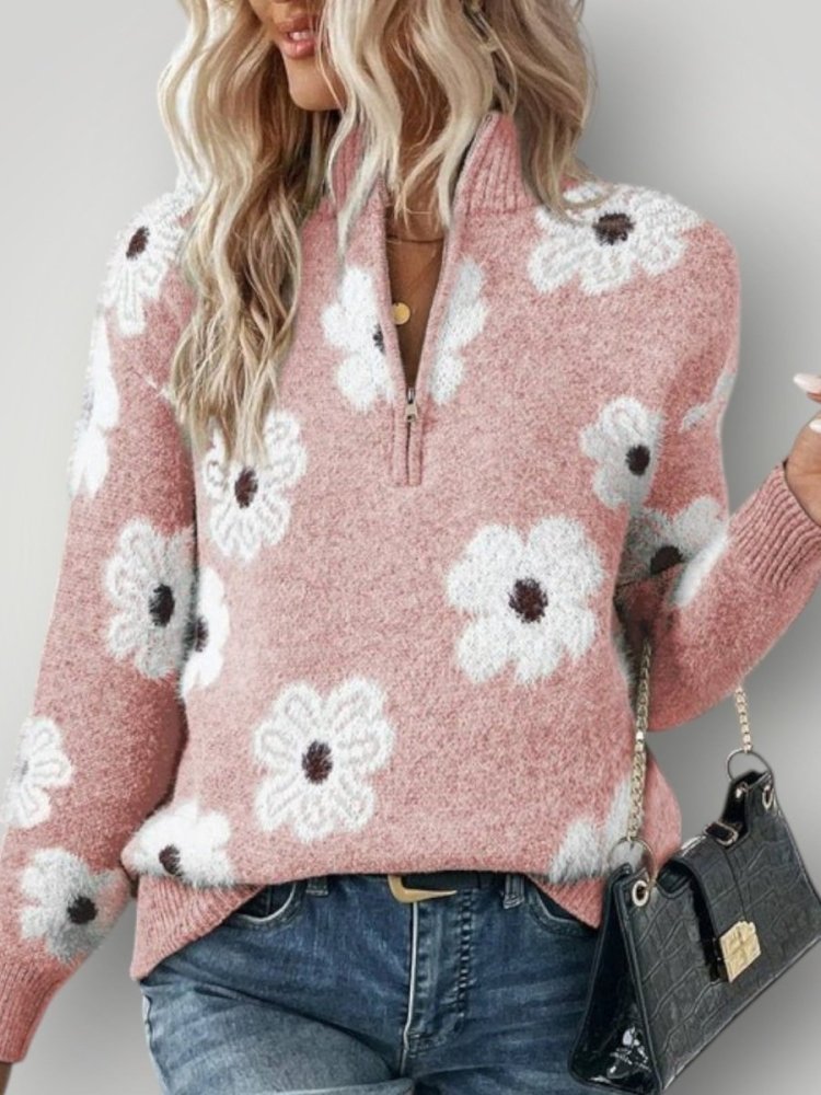 Maren | Damenpullover mit Reißverschluss für Komfort