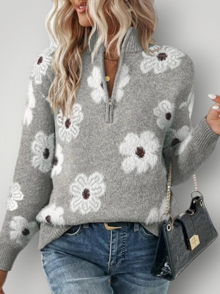 Maren | Damenpullover mit Reißverschluss für Komfort