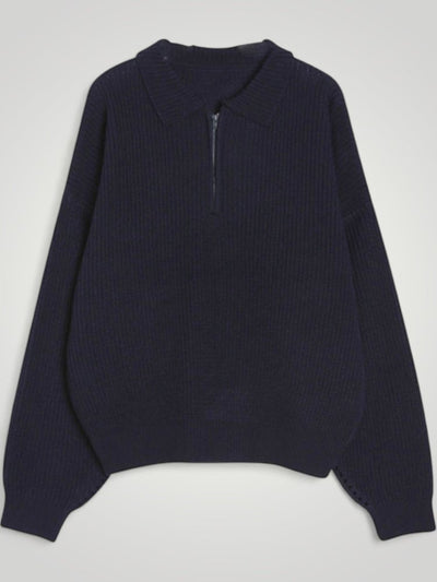 Wencke | Eleganter Damenpullover mit Gefaltetem Kragen