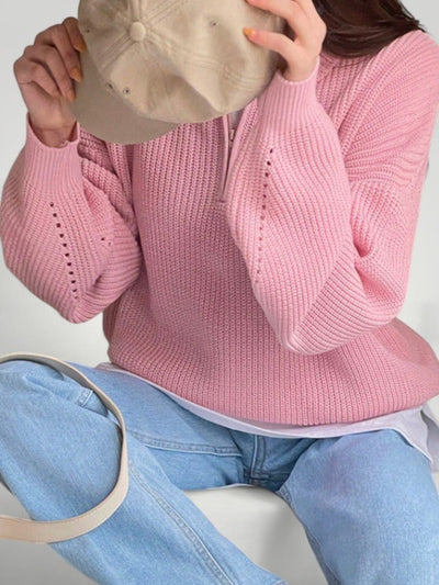 Wencke | Eleganter Damenpullover mit Gefaltetem Kragen