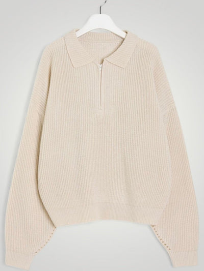 Wencke | Eleganter Damenpullover mit Gefaltetem Kragen