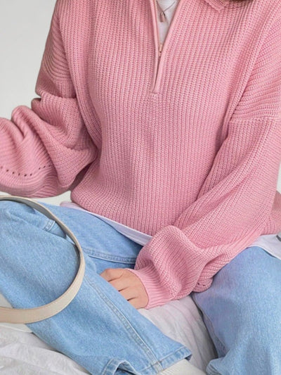 Wencke | Eleganter Damenpullover mit Gefaltetem Kragen