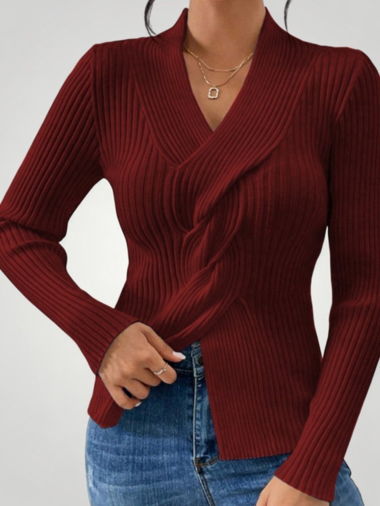 Rike | Eleganter Damenpullover mit V-Neck für Komfort