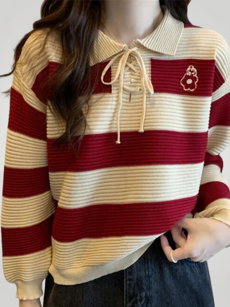 Tabea | Eleganter Herbstpullover mit Knoten-Detail