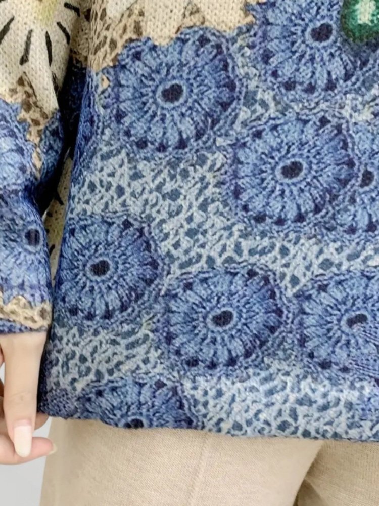 Leonora | Eleganter Langarm-Cardigan mit Blumenmuster