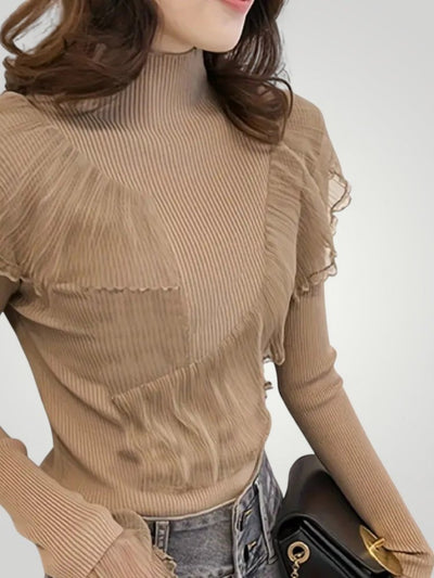 Meike | Eleganter Rüschenpullover für Damen mit Komfort