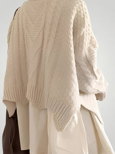 Hiltraud | Eleganter Strickpullover Damen mit Halbausschnitt