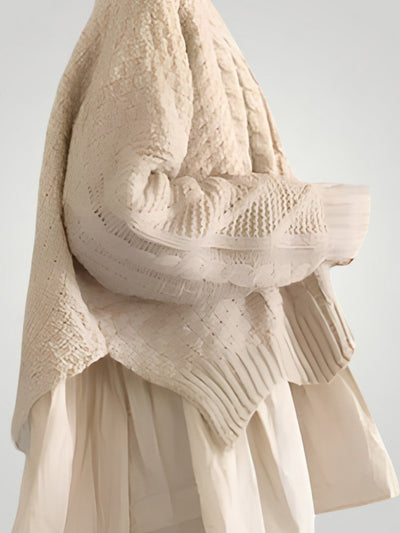 Hiltraud | Eleganter Strickpullover Damen mit Halbausschnitt