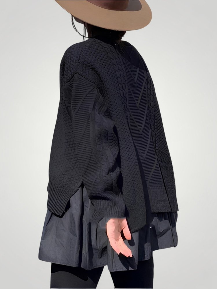 Hiltraud | Eleganter Strickpullover Damen mit Halbausschnitt