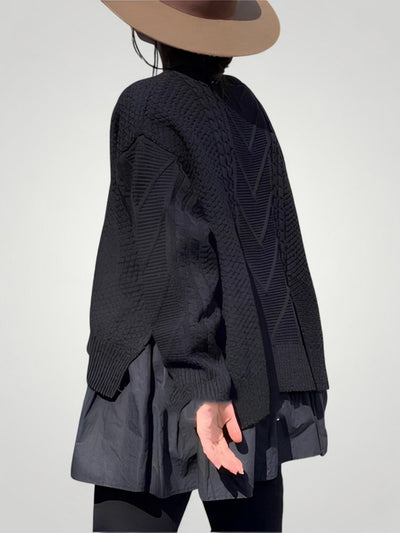 Hiltraud | Eleganter Strickpullover Damen mit Halbausschnitt