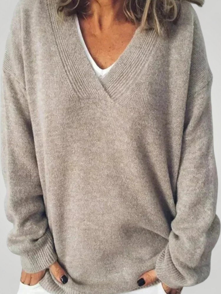 Luitgard | Eleganter V-Ausschnitt Pullover für Damen mit Komfort