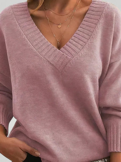 Clarine | Eleganter V-Ausschnitt Pullover für Damen mit Stil