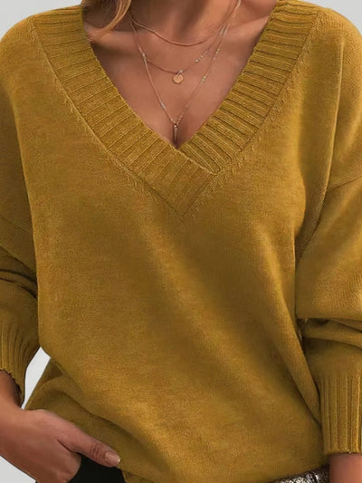 Clarine | Eleganter V-Ausschnitt Pullover für Damen mit Stil