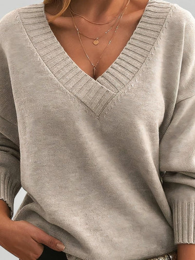 Clarine | Eleganter V-Ausschnitt Pullover für Damen mit Stil