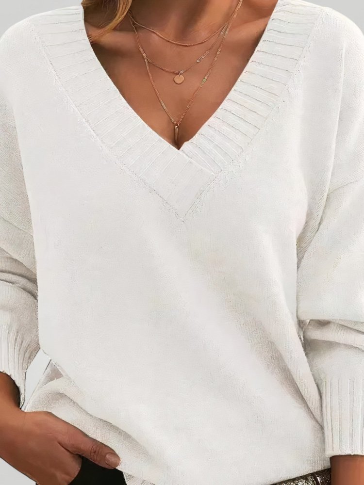 Clarine | Eleganter V-Ausschnitt Pullover für Damen mit Stil