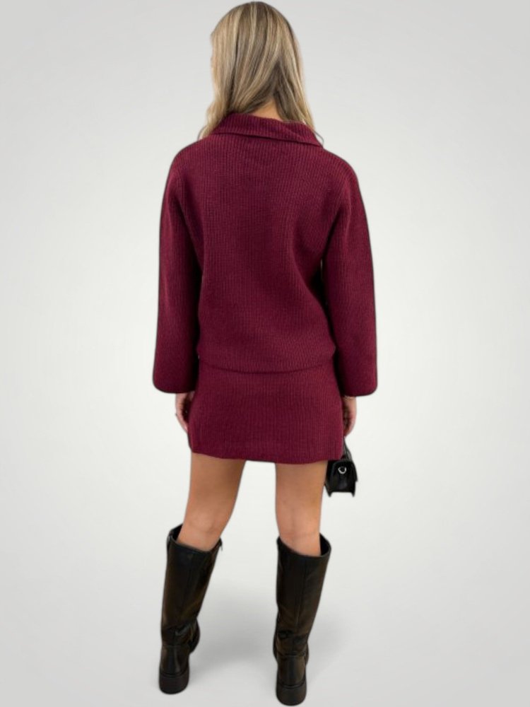 Dagrun | Elegantes Button-Down-Set mit A-Linien-Rock für Damen