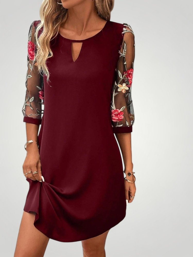 Felina | Elegantes Minikleid mit Transparente Ärmeln