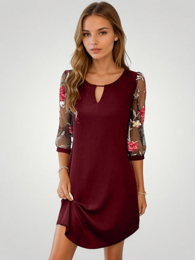 Felina | Elegantes Minikleid mit Transparente Ärmeln