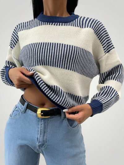 Melitta | Gestreifter Pullover mit Elegantem Stil