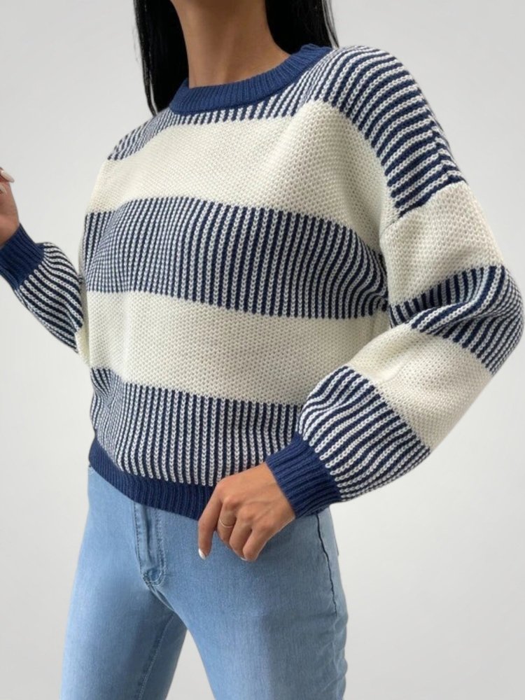Melitta | Gestreifter Pullover mit Elegantem Stil